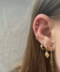 Crystal Triangle Piercing