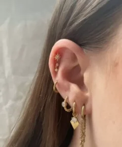 Double Stone Piercing