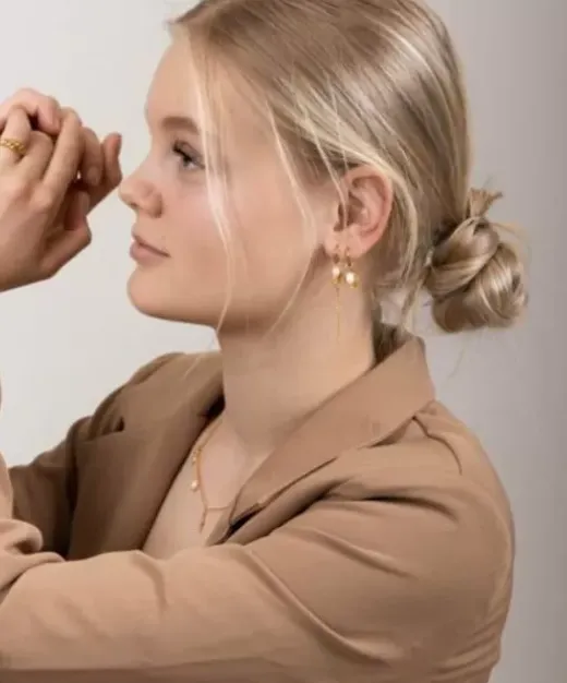 Marina Øreringe - Solvfarvet