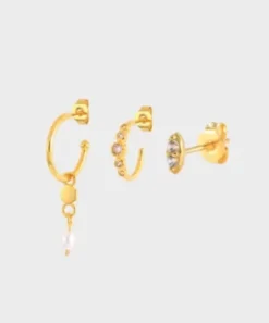 Pearly Øreringe Set