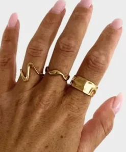 Ring Mix - Guldfarvet